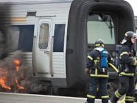 Brand i tog på Odense Banegård