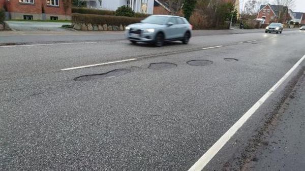 Frosten har lavet huller i Odenses asfalt